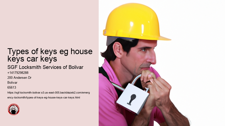 Types of keys eg house keys car keys